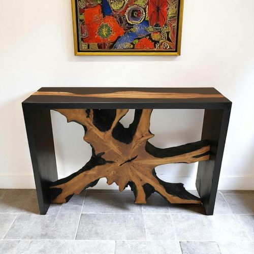 Console Racine Noire Et Naturelle Arizona