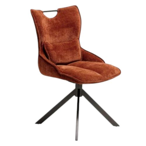 Chaise Pivotante Coussin Et Poignée Tissu Rouille (lot De 2) Iena