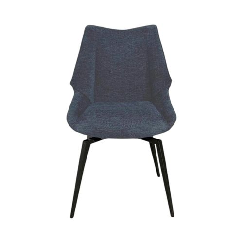 Chaise Design Tissu Microfibre Bleu (lot De 2) Iena