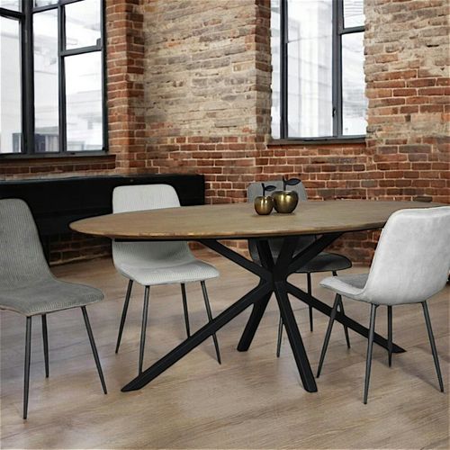 Table à Manger Ovale En Bois De Teck Recyclé 2 M Depok