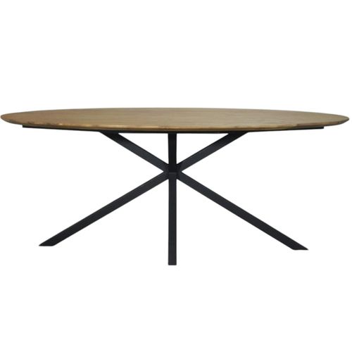 Table à Manger Ovale En Bois De Teck Recyclé 2 M Depok