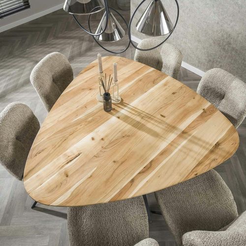 Table à Manger En Bois D'acacia Forme Triangulaire 135 Cm Melbourne