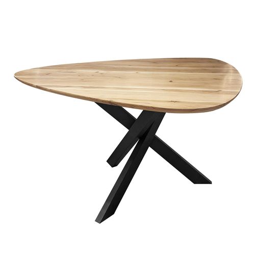 Table à Manger En Bois D'acacia Forme Triangulaire 135 Cm Melbourne