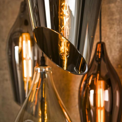 Suspension En Verres Assortis 5 Abat-jour Niagara