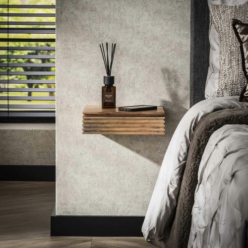 Table De Chevet Murale En Bois D'acacia Avec Stries (lot De 2) Melbourne