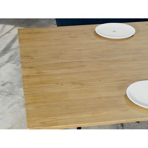 Table Pied Central En Bois De Teck Recyclé 2 M Depok