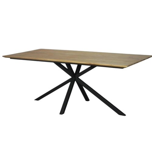 Table Pied Central En Bois De Teck Recyclé 2 M Depok