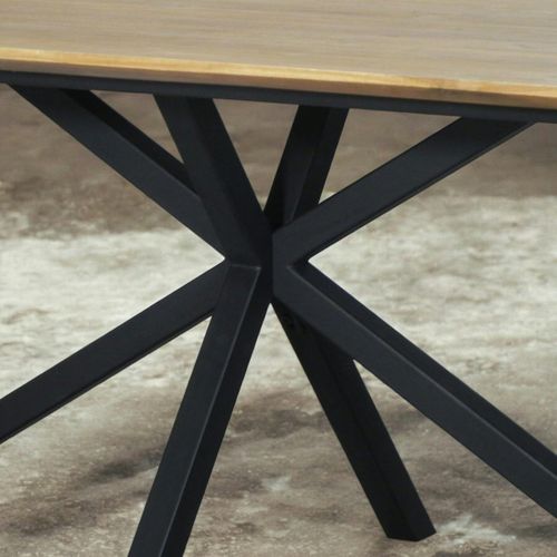 Table Pied Central En Bois De Teck Recyclé 2 M Depok