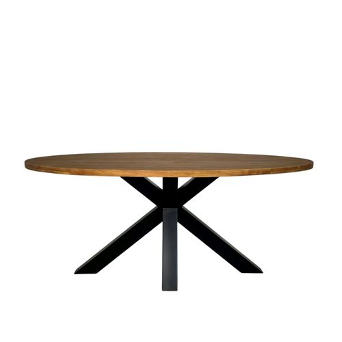 Table à Manger Ovale En Bois De Teck Recyclé 190 Cm Ontario