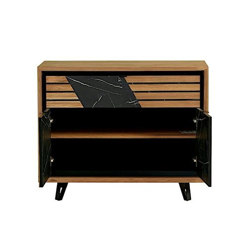 Petit Buffet Design En Bois De Chêne Finition Miel Essen