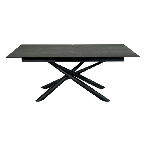 Table En Céramique Grise Avec Pied Mikado 180-240 Cm Lombardie