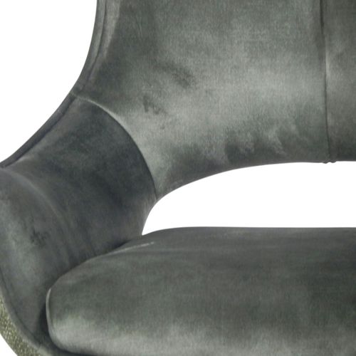 Chaise Pivotante Verte Bi-matière, Dossier En T (lot De 2) Lombardie