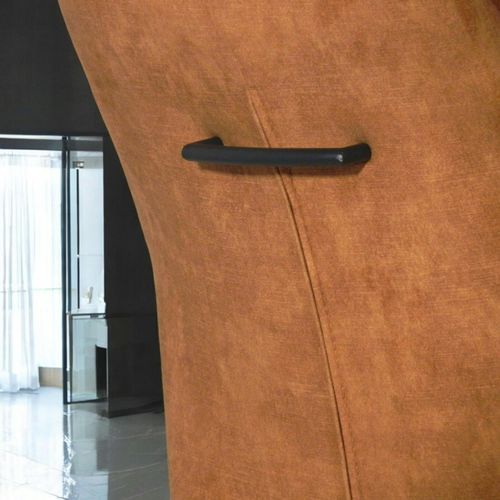 Chaise Pivotante Moutarde En Velours Patiné Avec Poignée (lot De 2) Lombardie