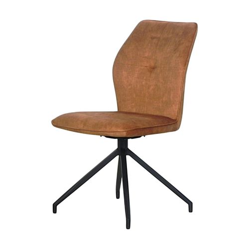 Chaise Pivotante Moutarde En Velours Patiné Avec Poignée (lot De 2) Lombardie