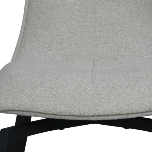 Chaise Beige Pivotante En Velours Avec Passepoil (lot De 2) Lombardie