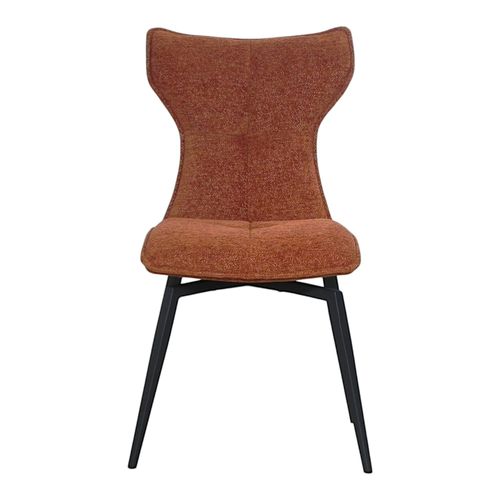 Chaise Terracotta Pivotante En Velours Avec Passepoil (lot De 2) Lombardie