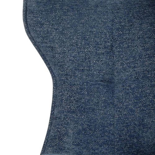 Chaise Bleue Pivotante En Velours Avec Passepoil (lot De 2) Lombardie