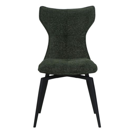 Chaise Verte Pivotante En Velours Avec Passepoil (lot De 2) Lombardie