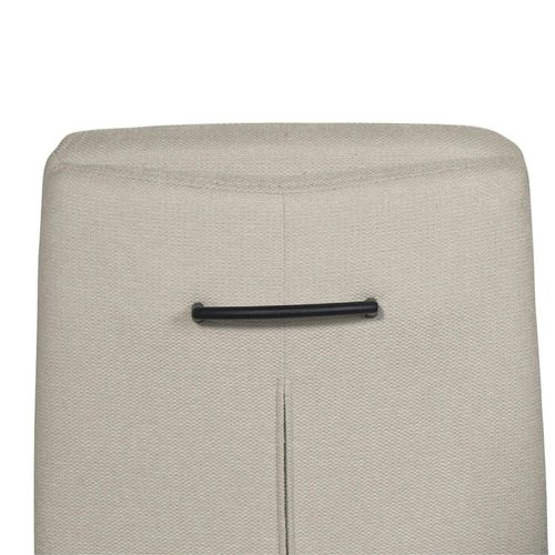 Chaise à Dossier Haut En Tissu Beige (lot De 2) Lombardie