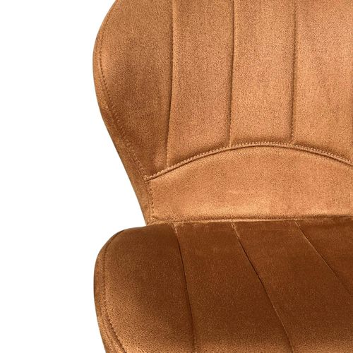 Chaise Pivotante Caramel Avec Dossier Courbe, (lot De 2) Lombardie