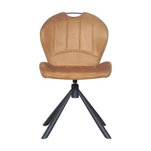 Chaise Pivotante Caramel Avec Dossier Courbe, (lot De 2) Lombardie