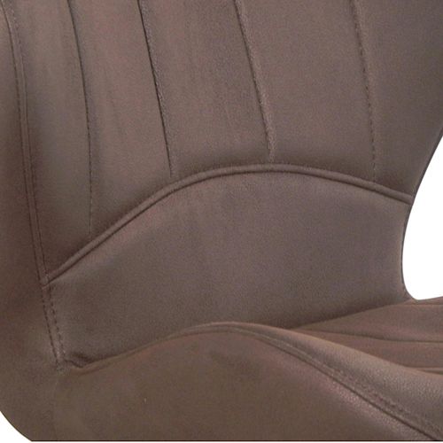 Chaise Pivotante Marron Foncé Avec Dossier Courbe, (lot De 2) Lombardie