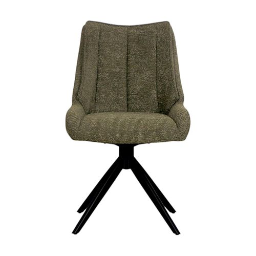 Chaise Vert Foncé Pivotante En Velours Texturé (lot De 2) Iena