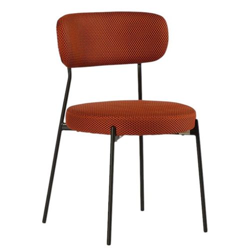 Chaise En Tissu Résille Matelassée Terracotta (lot De 2) Iena