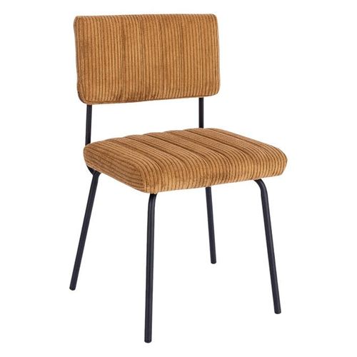 Chaise Velours Grosses Côtes Moutarde (lot De 2) Iena