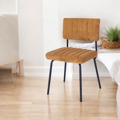 Chaise Velours Grosses Côtes Moutarde (lot De 2) Iena