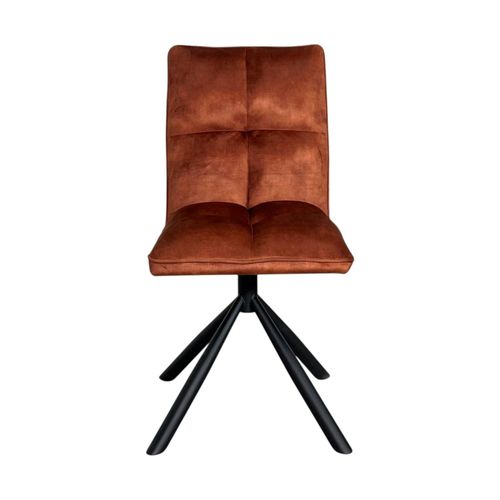 Chaise Rotative Tissu Rouille (lot De 2) Iena