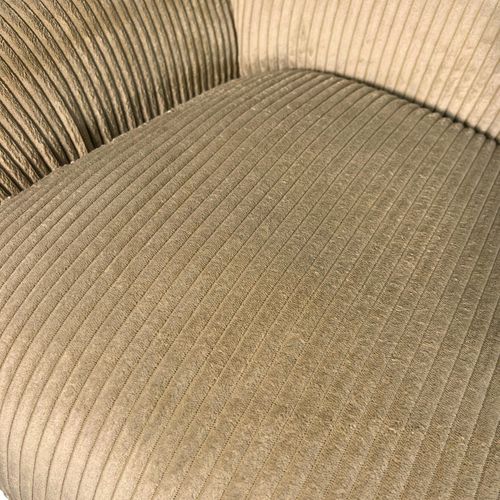 Fauteuil De Salon Rotatif Tissu Côtelé Camel Iena