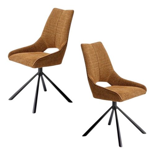 Chaise Contemporaine Pivotante Rouille (lot De 2) Ligurie