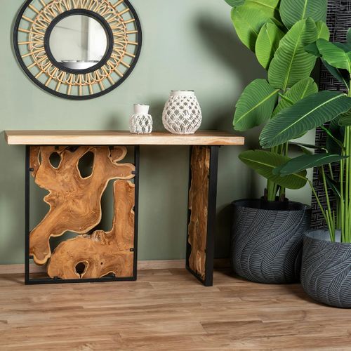 Console Pieds Racine De Teck Design Arizona