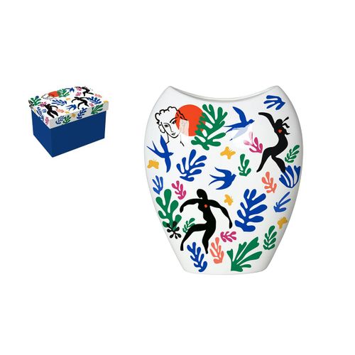 Vase Blanc Décor Matisse 20x25 Cm