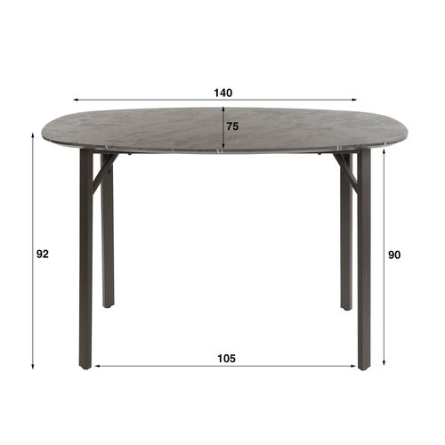 Table Haute De Cuisine Forme Organique Avec Effet Marbre 140 Cm Ralf