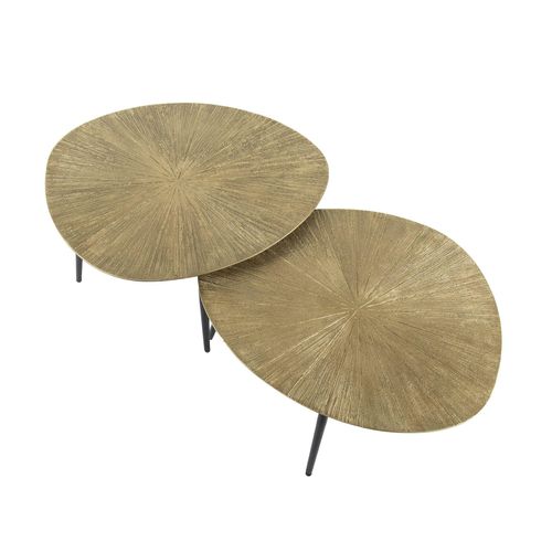 Table Basse Organique, Motif Soleil (lot De 2) Ralf