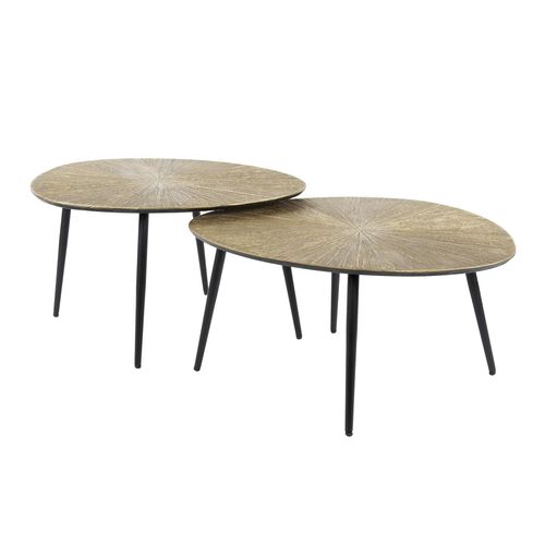 Table Basse Organique, Motif Soleil (lot De 2) Ralf