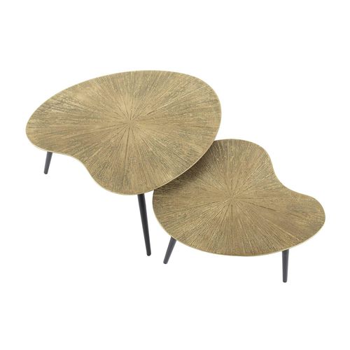 Table Basse Organique, Feuille De Ginkgo Stylisée (lot De 2) Ralf