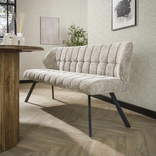 Banc De Table En Velours Texturé Sable 180 Cm Melbourne