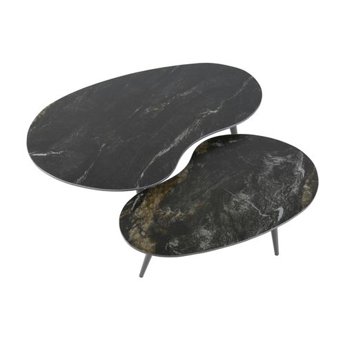 Table Basse En Céramique Forme Haricot (lot De 2) Galway