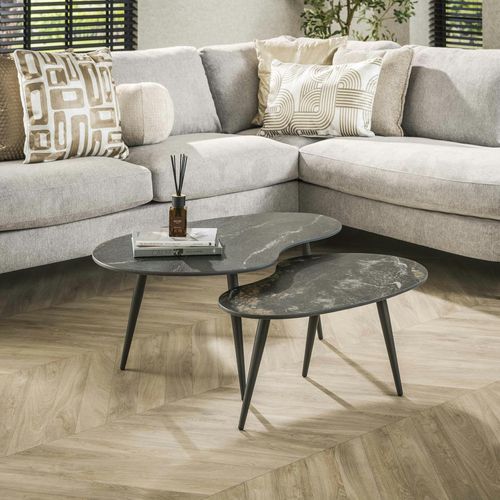 Table Basse En Céramique Forme Haricot (lot De 2) Galway