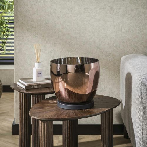 Lampe De Salon Moderne Avec Vasque En Verre Cuivré 27 Cm Niagara