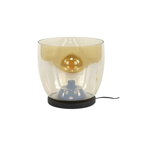 Lampe De Salon Moderne Avec Vasque En Verre Ambré 32 Cm Niagara
