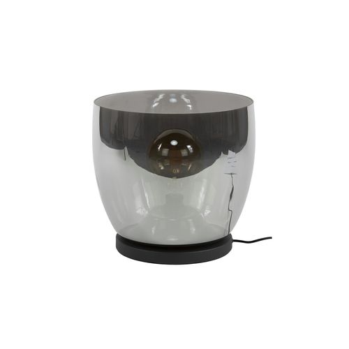 Lampe De Salon Moderne Avec Vasque En Verre Gris Fumé 32 Cm Niagara