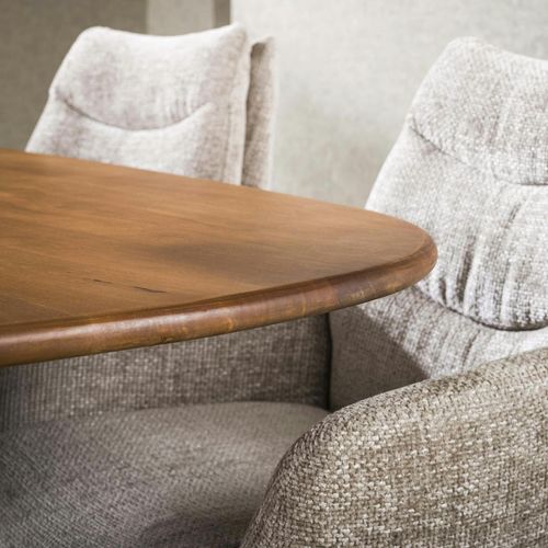 Table à Manger Moderne En Bois De Manguier Avec Pied Central 215 Cm Creek