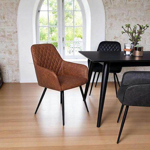Fauteuil De Table Marron Vintage (lot De 2) Savone