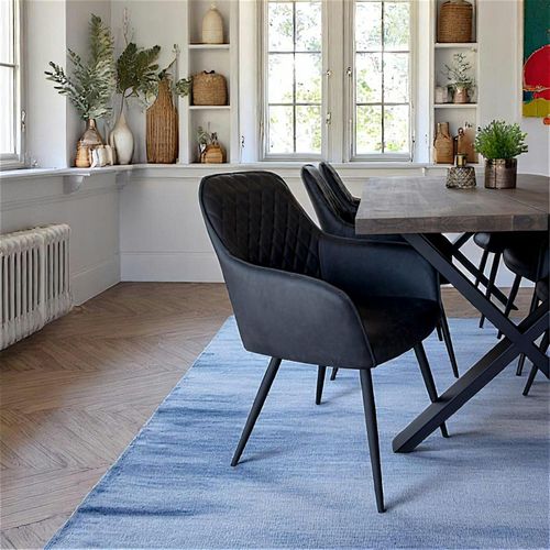 Fauteuil De Table Gris Foncé Vintage (lot De 2) Savone