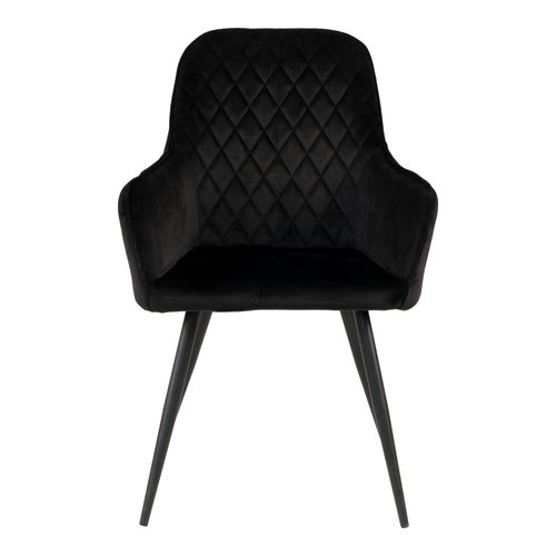 Fauteuil De Table En Velours Noir (lot De 2) Savone