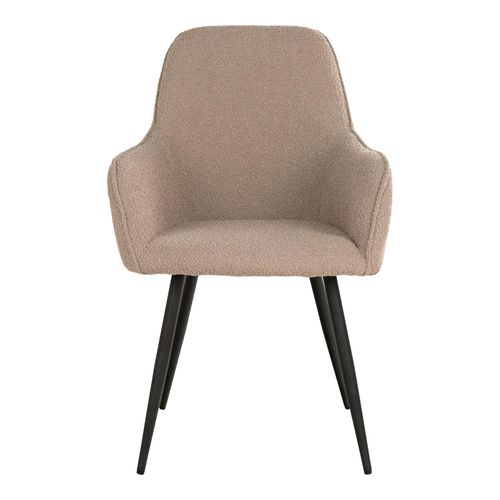 Fauteuil De Table En Bouclette Beige (lot De 2) Savone